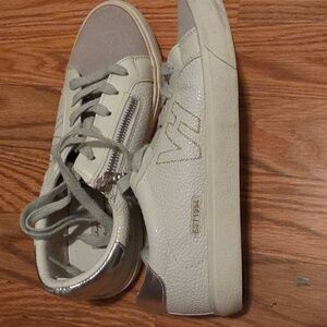 Women's White and Gray Sneakers